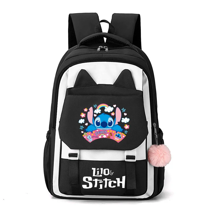 Stitch Backpack, Cartoon Kawaii Schoolbag, Cute Large Capacity Outdoors Daypack School Supplies Travel Bookbag Birthday Gift