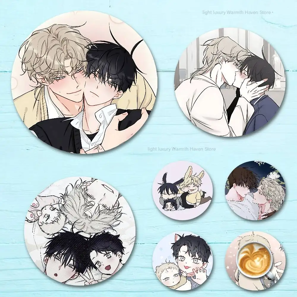 

Manhwa Low T-Tide in T-Twilight Round Wooden Coasters For Cute Design Suitable for Drinks Tea,Coffee Home Perfect Gift