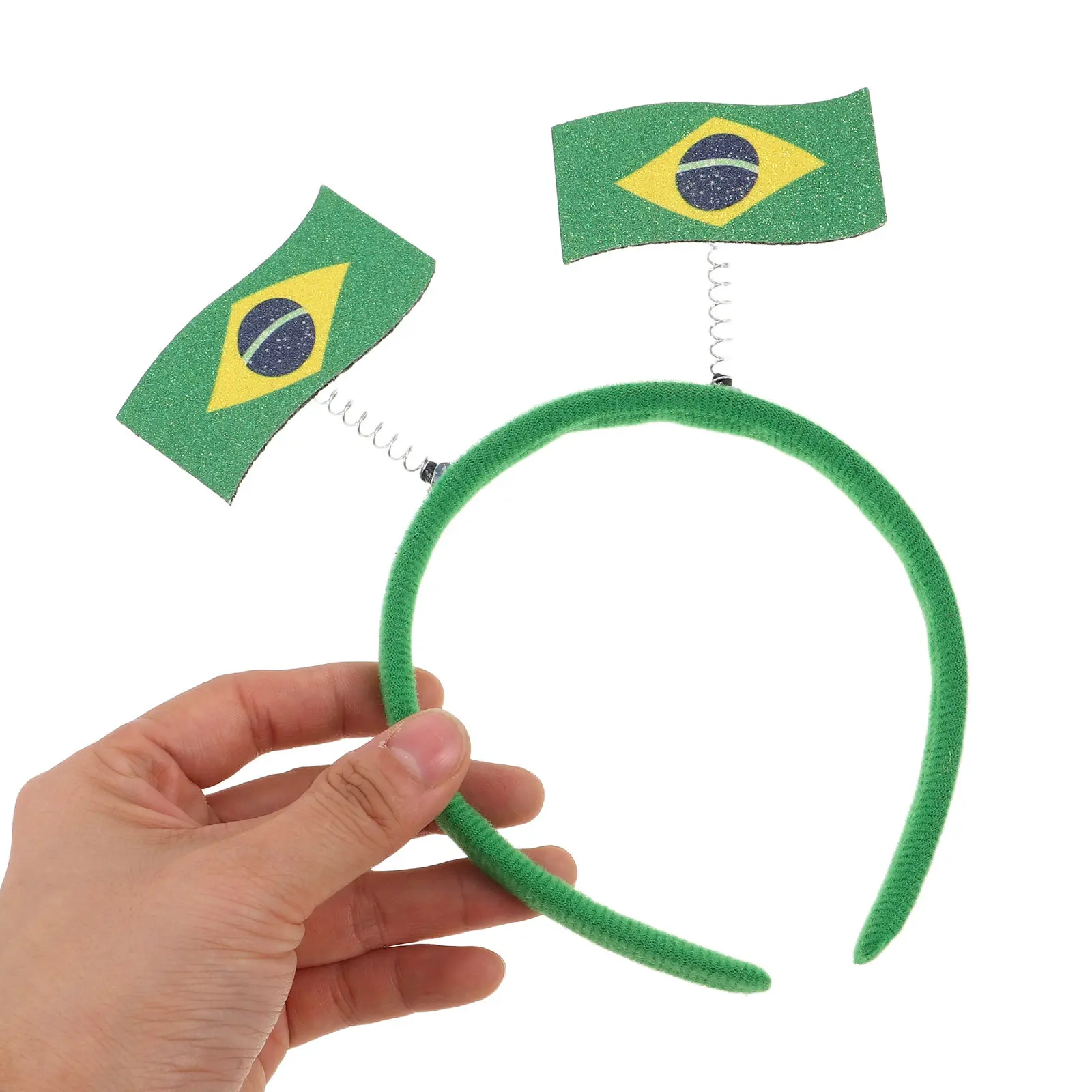 

6Pcs Brazilian Mexican Flag Headbands Football Party Headband Festive Carnival Hair Bands Sports Fan Headwear Cheerleading