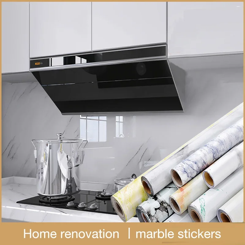 

Wallpaper self-adhesive thickened waterproof and oil-proof tile wall sticker cabinet stove desktop decoration kitchen