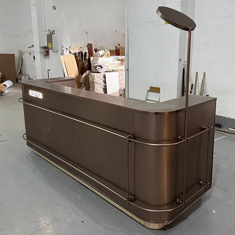 Aesthetic Small Reception Desks Beauty Salon Unique Shelves Reception Desks Industrial Organizers Scrivania Trendy Furniture