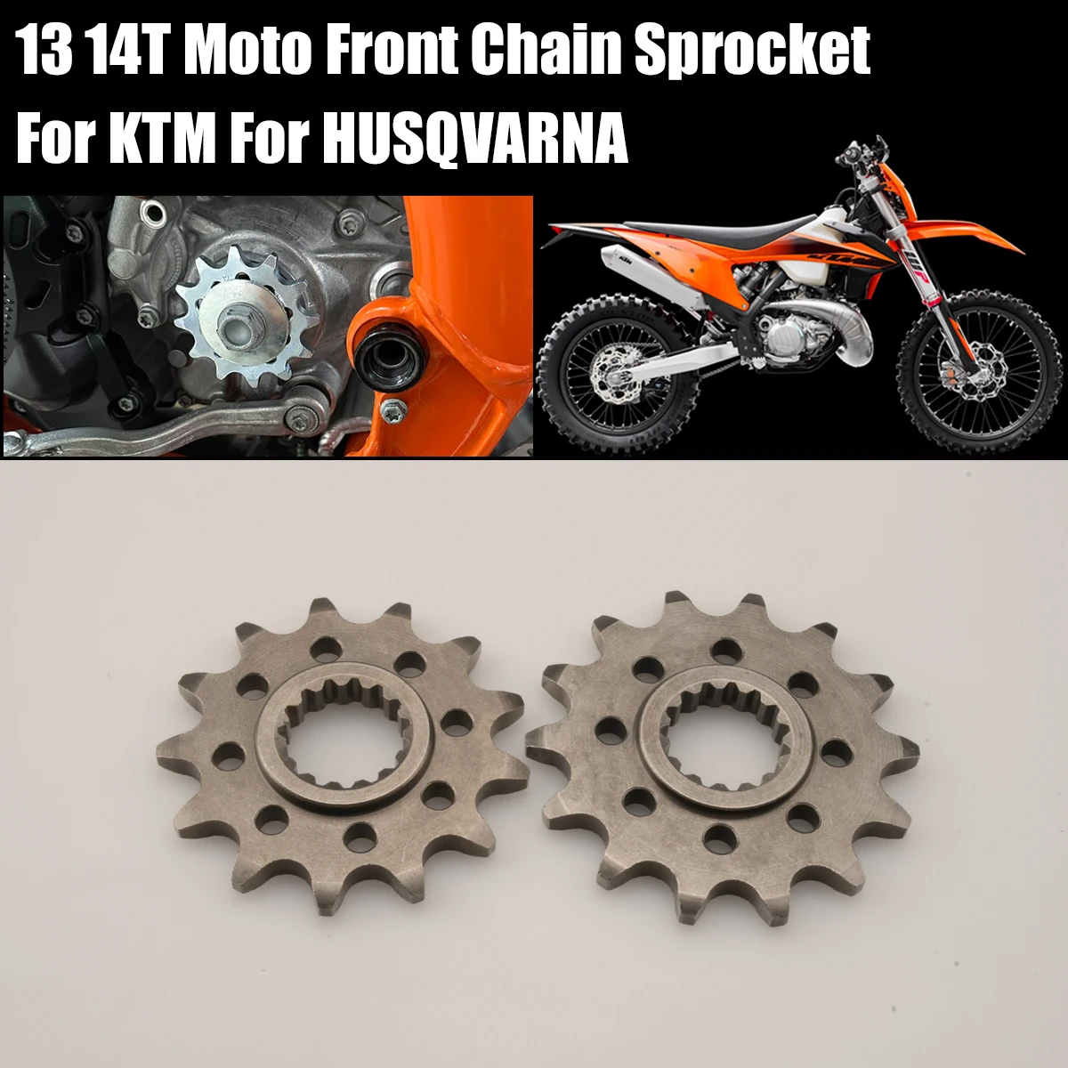

Motorcycle Front Chain Sprocket 520 Chain Gear 13 14 Teeth For HUSQVARNA FC FE TC TE For KTM SX SXF XC XCF XCW EXC MXC