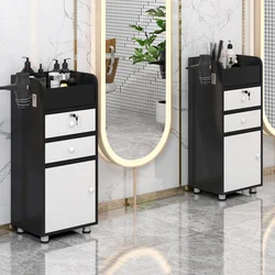 Beauty Salon Tool Cabinet Rolling Cart with Drawer Special Hair Dryer Storage Rack for Barbershop Home Organization