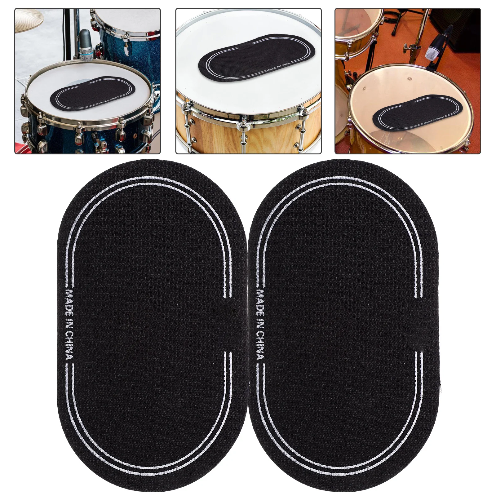 

2pcs Skin Reusable Head Patch For Drum Set Protection Percussion Accessories Percussion Accessories Drum Kit Supplies