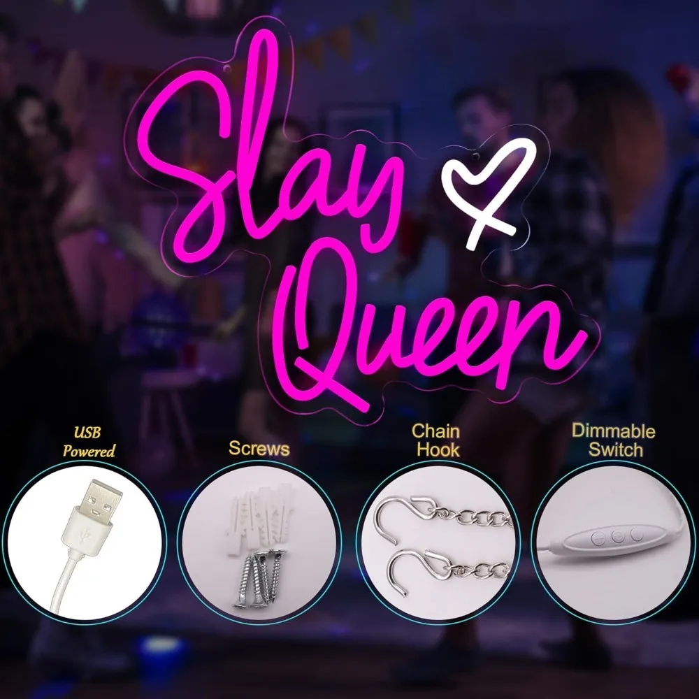 Рисунок 4 - Slay Queen Неоновая вывеска Розовые