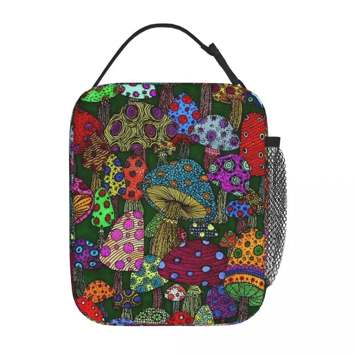 Kusama Color Mushroom Products Insulated Lunch Bag Office Food Storage  Portable Hot Cooler  Box