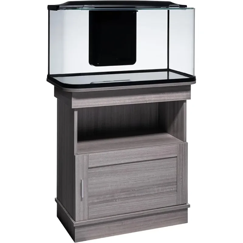 Aquarium Stand 20 Gallons Features Enclosed Storage Area Display Area Back Panel Cutout Modern Farmhouse Look Fish Tank Sold