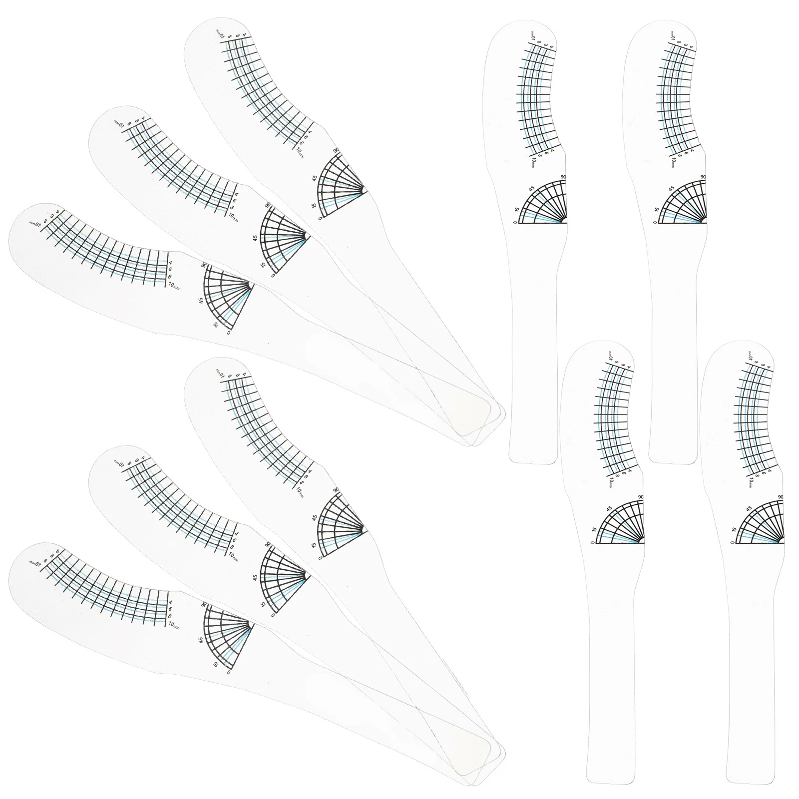 

10Pcs Eyelash Ruler Accurate Lash Measure Tool Durable Plastic Eyebrow Extension Measuring Lash Tech Must Haves