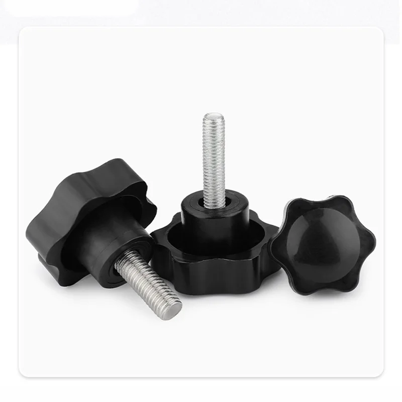 5/10Pcs 304 Stainless Steel M4 M5 M6 M8 M10 M12 Six-Star Shape Thread Clamping Handle Bolt Bakelite Hand Knob Tightening Screw