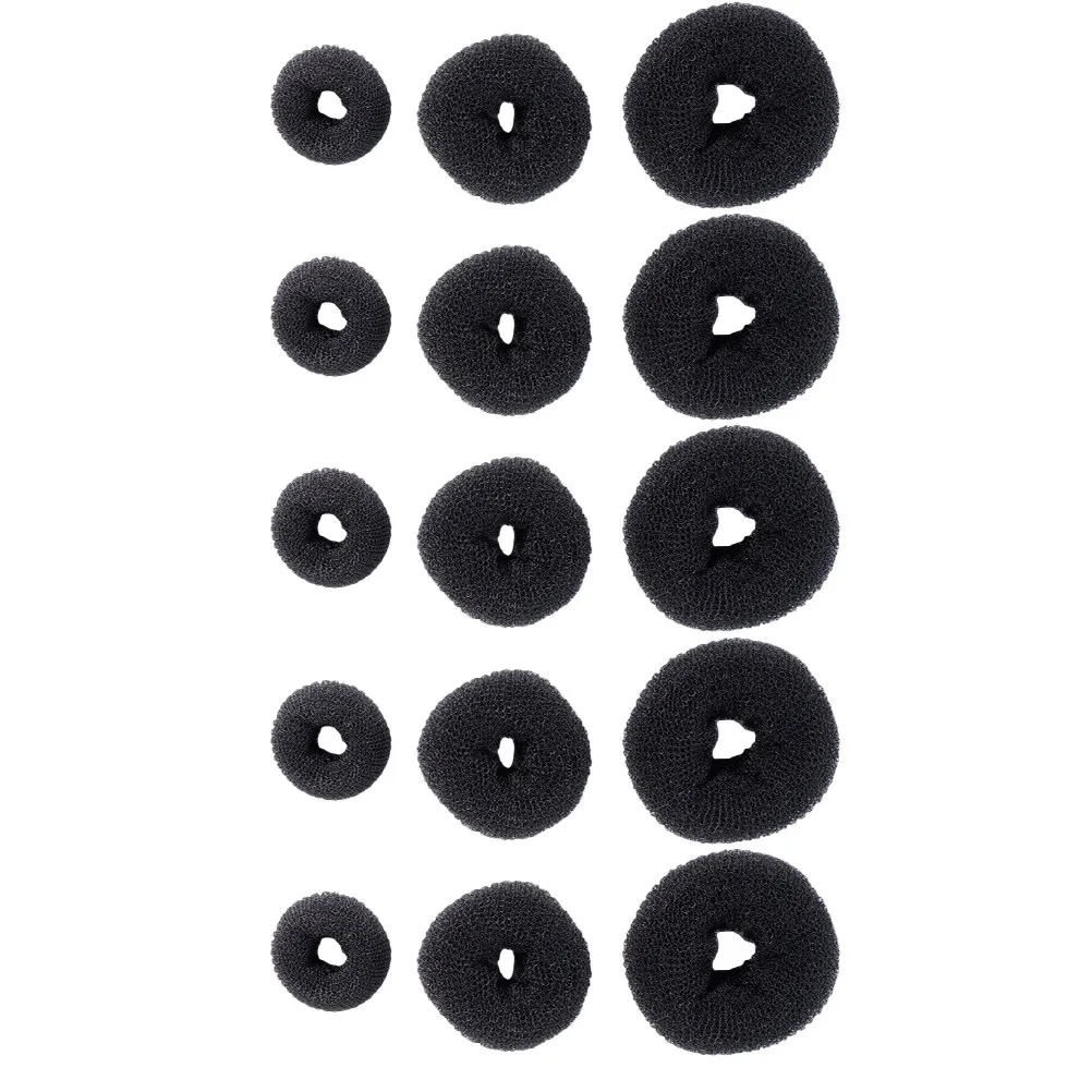 

15Pcs Hair Bun Maker Kit Doughnut Shaper for Updo Ponytail Half Bun Braided Style Natural Glossy Soft Human Hair Like Volume