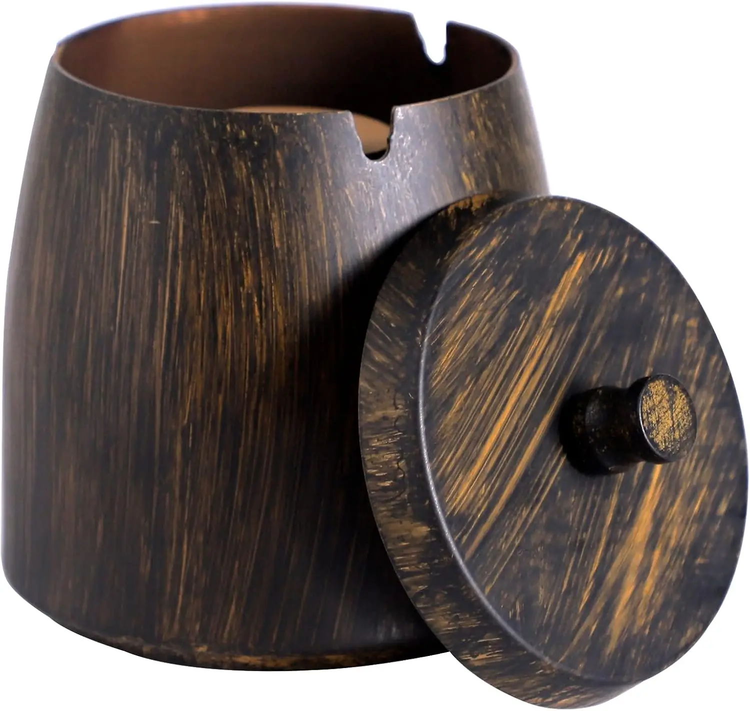 

Ashtray with Lid for Cigarette, Stainless Steel Smokeless Odorless Windproof Ashtrays for Home Office Tabletop Outside Patio
