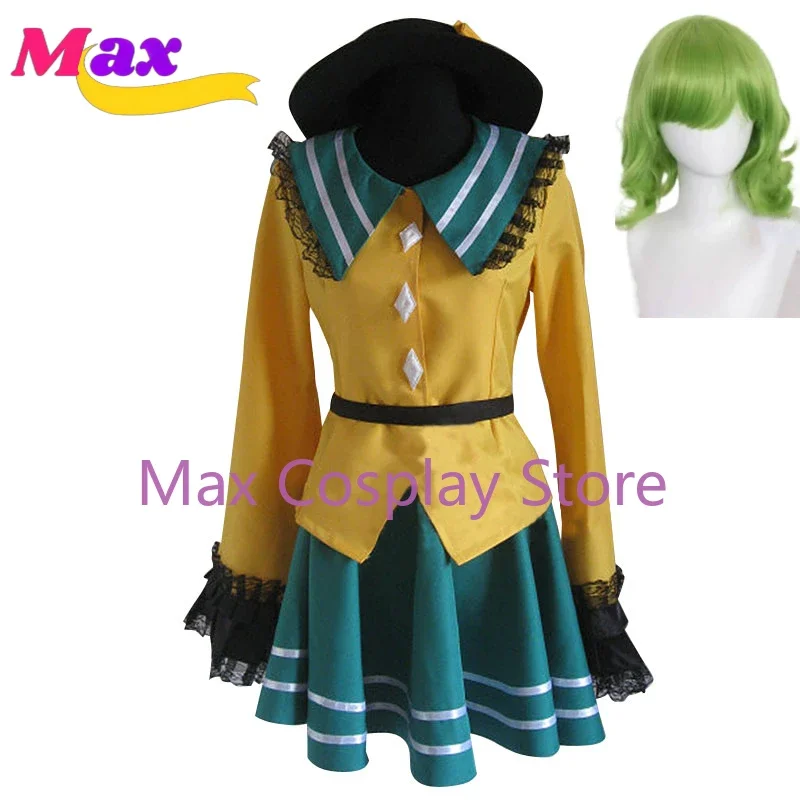 Max Cos Anime TouHou Cosplay Costumes Subterranean Animism Komeiji Koishi Cosplay Costumes Tops Skirts Hat