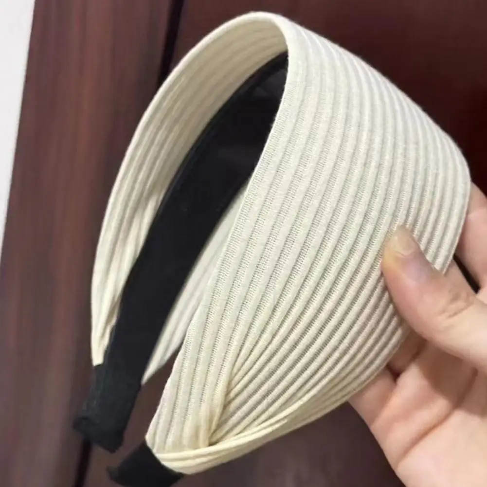 

Fabric Headband Korean Style Fabric Hair Hoop with Wide Elastic Design Women's Solid Color Headband Hair for Stylish for Women