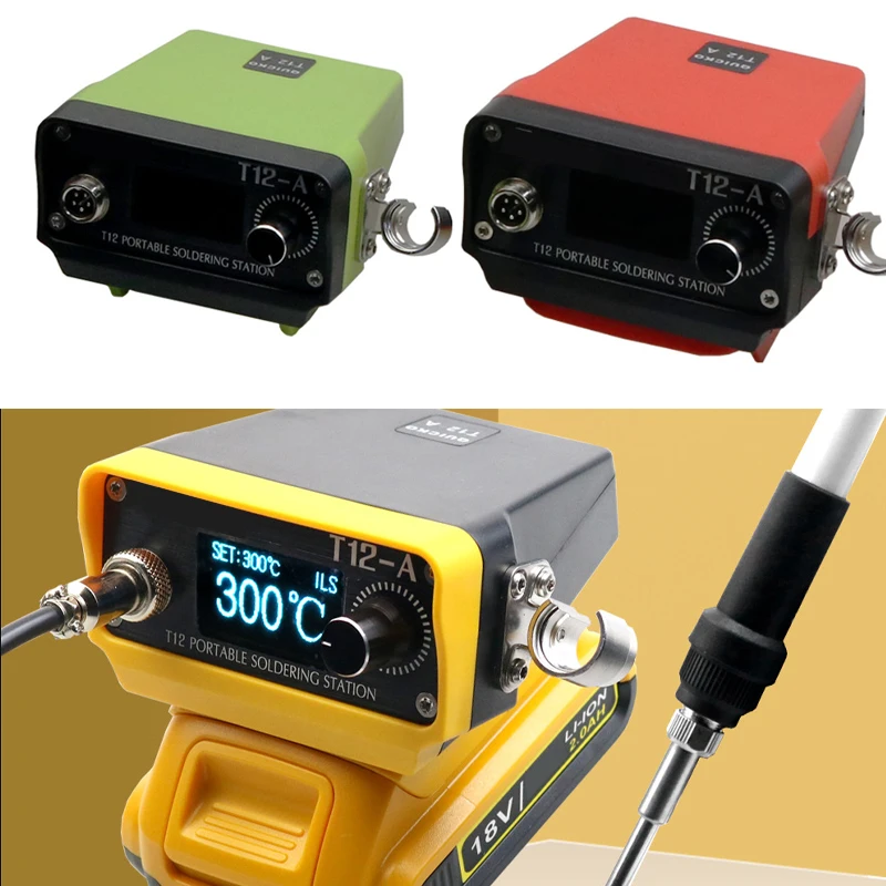 For Makita/Dewalt/Milwaukee/Devon/Worx 18V  Li-ion Battery Portable Soldering Iron Station Cordless DIY T12 Welding Station Tool