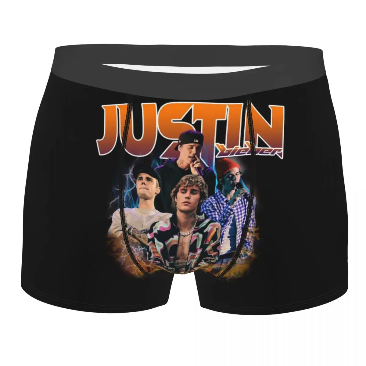 

Justin Bieber Music Singer Underwear Men Sexy Printed Custom Boxer Shorts Panties