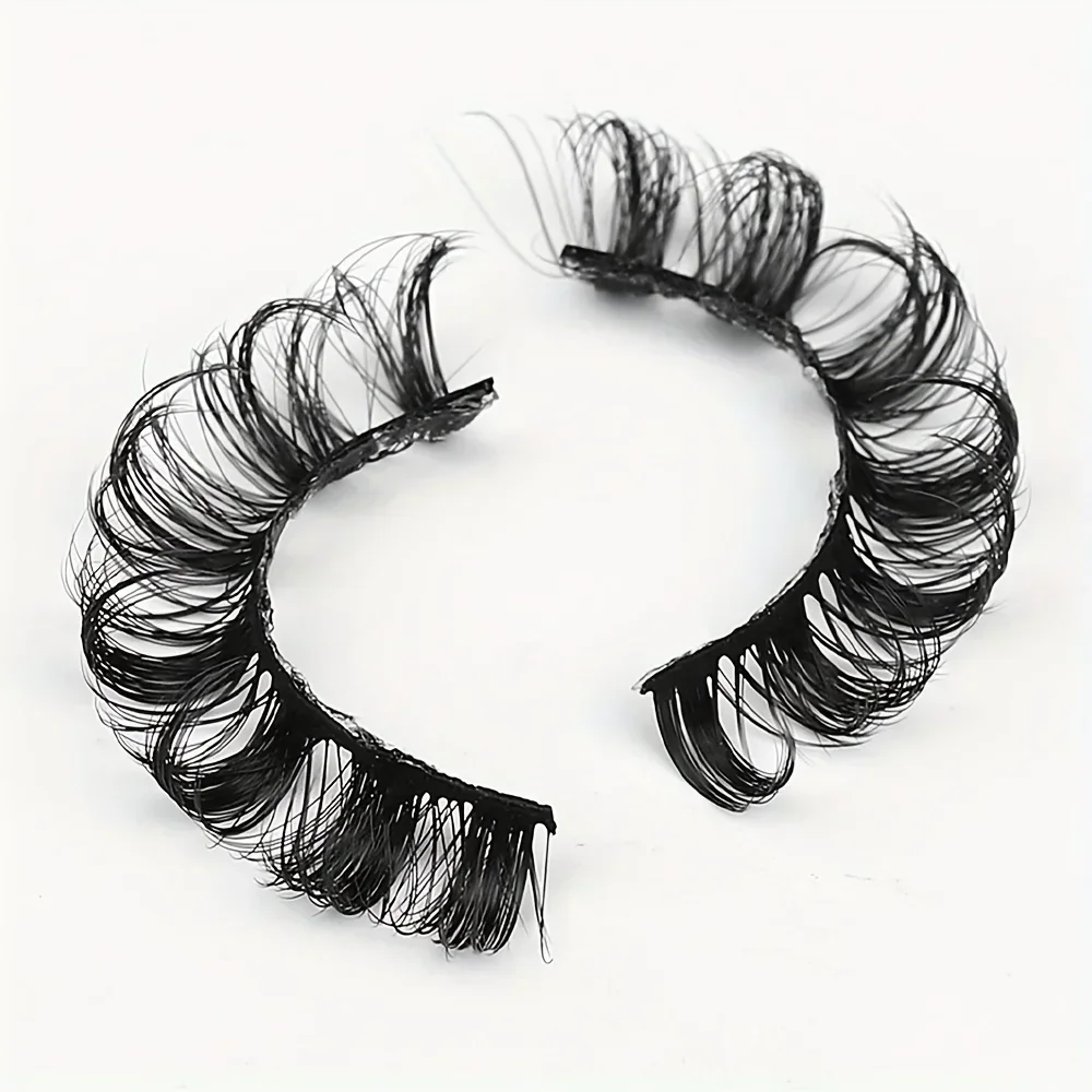 10 Pairs Russian Strip Lashes DD Curl False Eyelashes Fluffy Wispy Faux Mink Lashes Pack