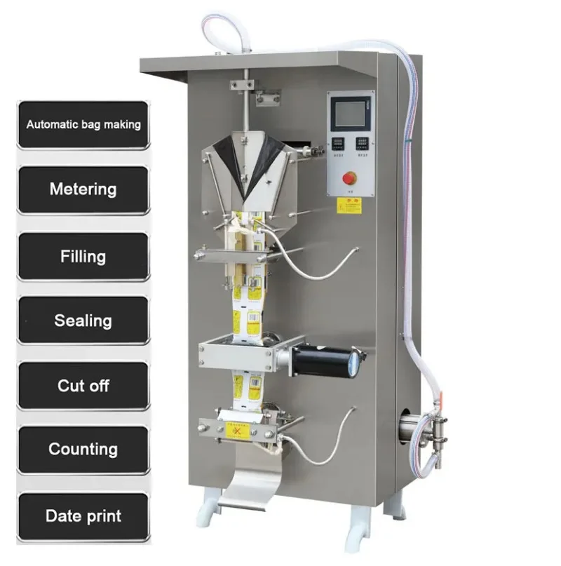 Best Value SJ-ZF2000 Auto Liquid Milk Filling and Sealing Packing Machine with Assembly Line Small Business