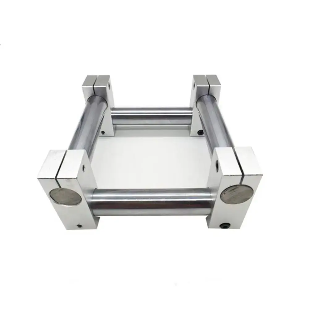 1Pcs Optical Axis Pillar Fixing Clamp Vertical Fixed Diameter Aluminum Alloy Steel Pipe Fixing Bracket Same/Different Diameter