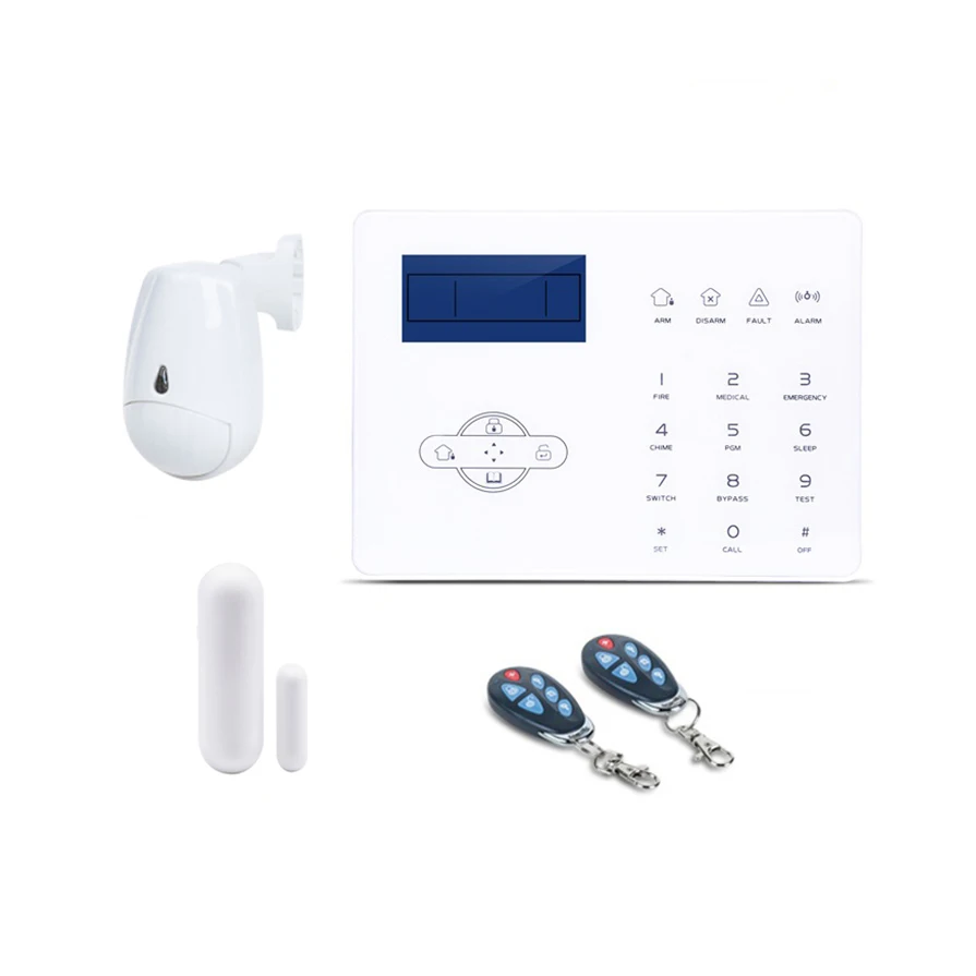 4G GSM PSTN Фокусная сигнализация Хост ST-IIIB 868 МГц 433 МГц 110 дБ Сенсорный экран Французские английские слова Голос Беспроводной PIR-датчик Датчик двери