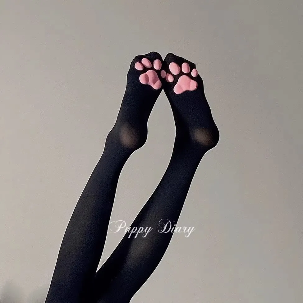 Cat Paw Thigh High Socks Anime Stockings Kawaii Animal Cosplay Supplies Props Holiday Props view 4