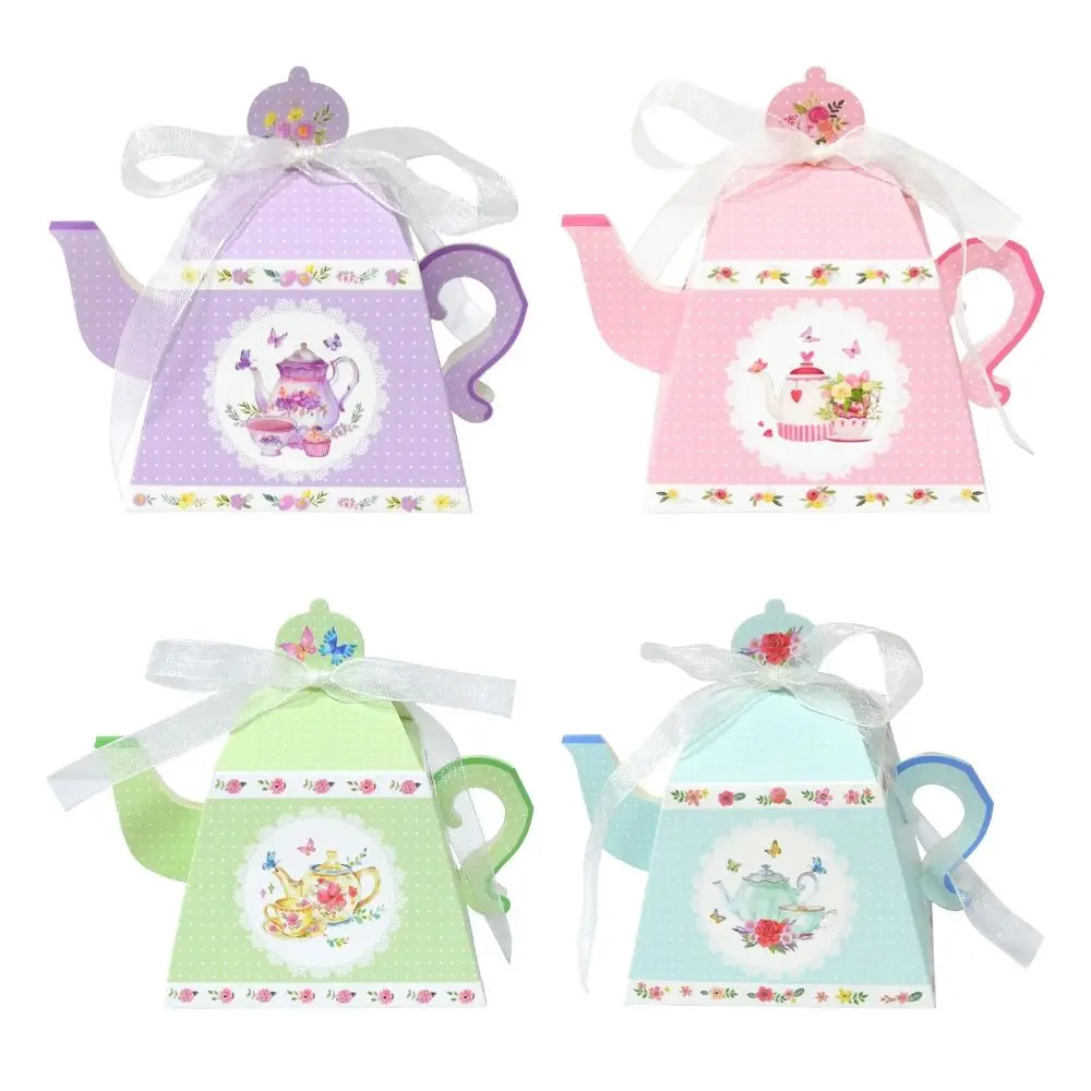 Teapot Favor Boxes Vintage tea party favors Teapot Favor Boxes tea box 4 Styles cajitas para dulces tea party