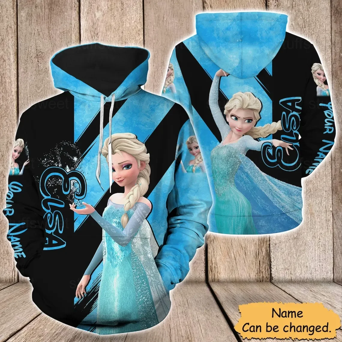 Disney Frozen Elsa Princess Women's Hoodie and Leggings Set Suit Princess Elsa Yoga Pants Sweatpants Fashion Sports Suit