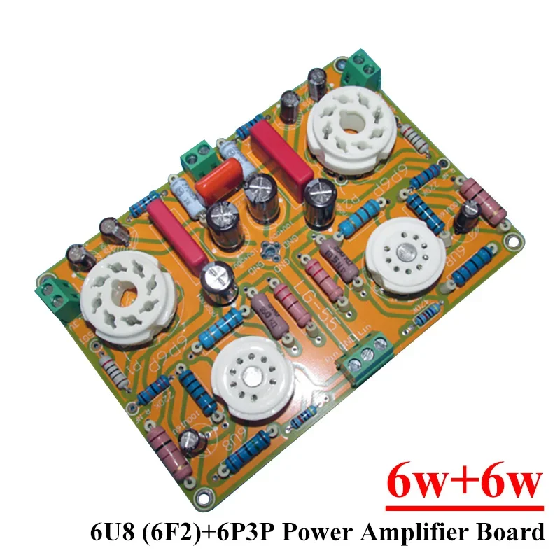 

8w*2 6U8 (6F2)+6P3P Class A 2-channel Power Amplifier Board High Power Single Ended Stereo Amplifier Audio Board