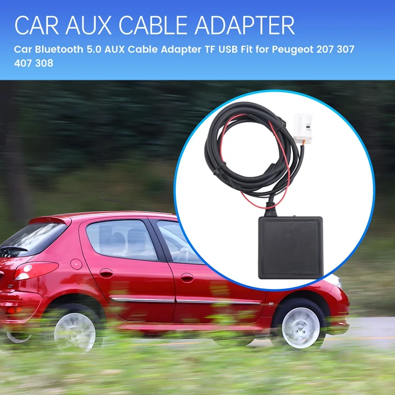 

Автомобильный кабель AUX Bluetooth 5,0, адаптер TF USB, подходит для Peugeot 207 307 407 308
