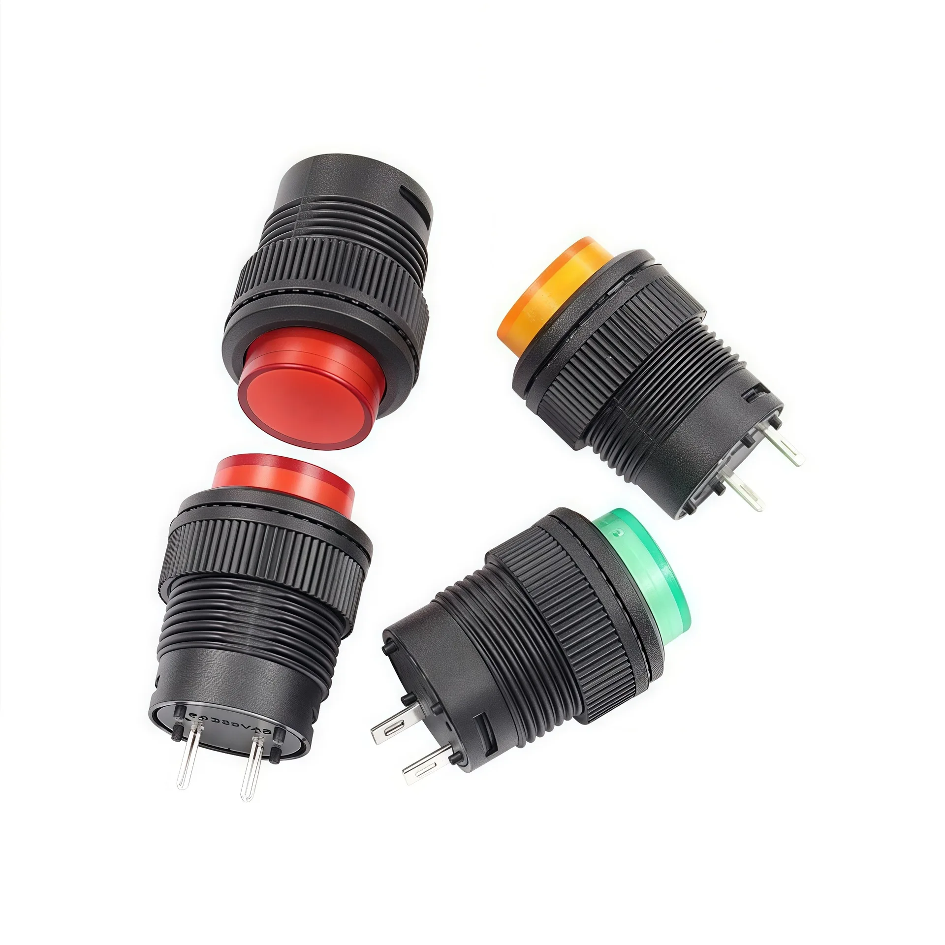 R16-503A / R16-503B / R16-503AD / R16-503BD Latching Power Push Button Switch | Illuminated & Non-Illuminated Types