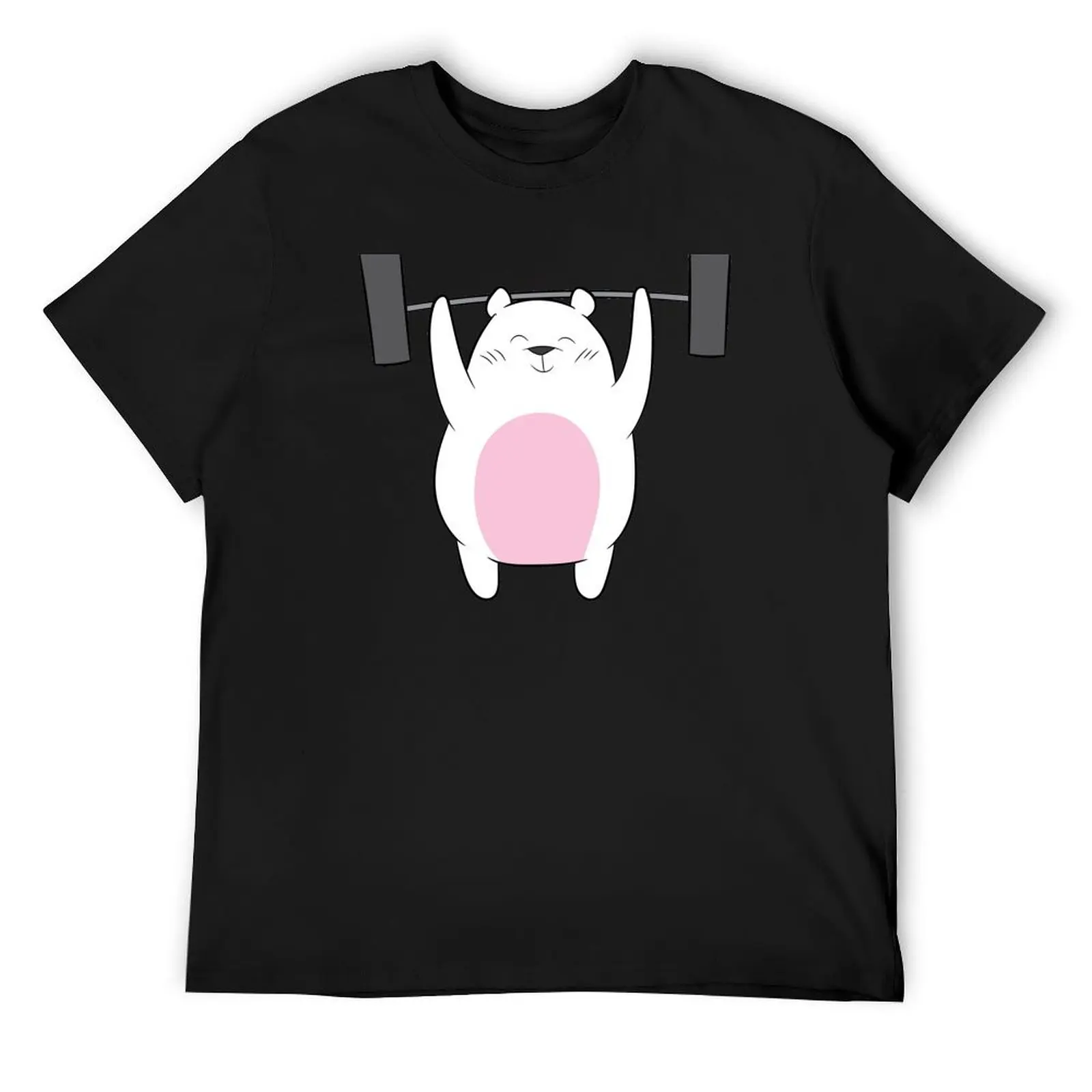 

Weightlifting - Polar Bear lifts weights T-Shirt tees custom shirt quick drying Short sleeve tee black t shirts for men