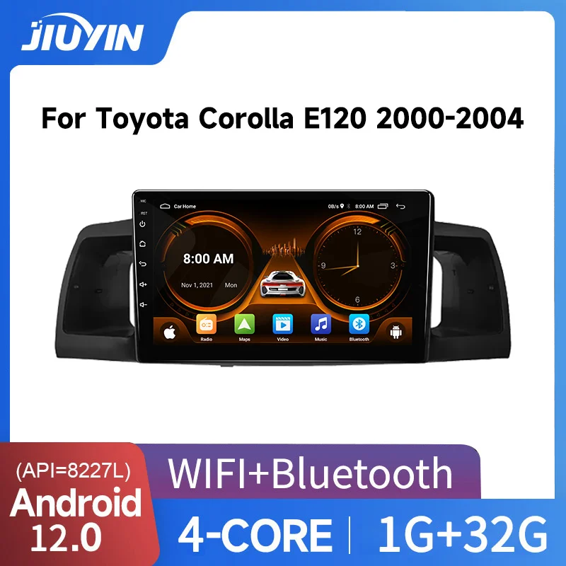 

JIUYIN Android Car Radio for Toyota Corolla E120 E130 2000-2007 Multimedia Video Player Navigation GPS stereo Carplay Head 2din