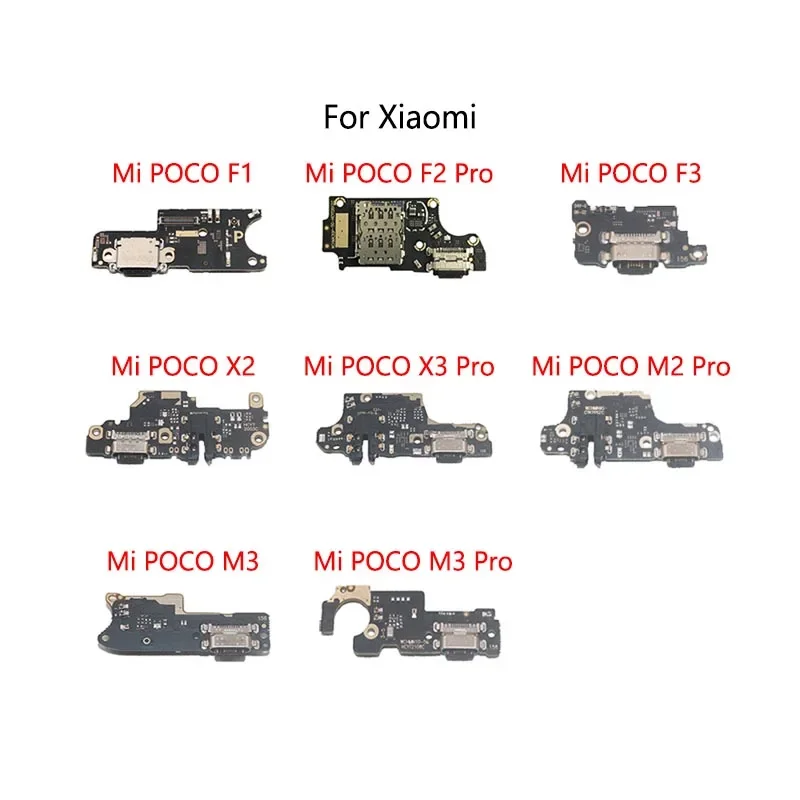 USB Charge Dock Port Socket Connector Flex Cable For Xiaomi Mi POCO F1 Pocophone F2 Pro F3 5G X2 X3 M2 M3 Charging Board Module