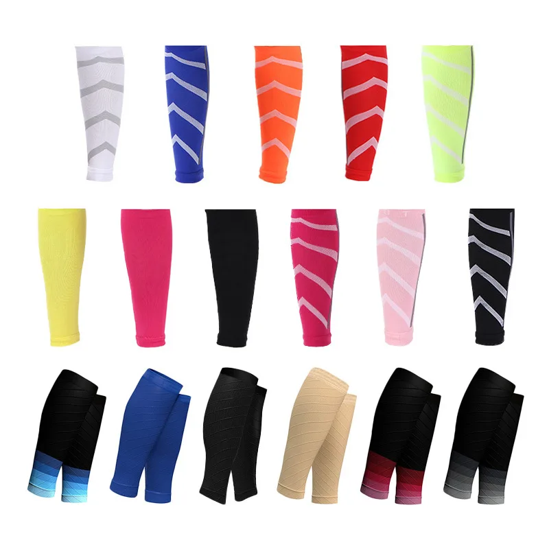 Unisex 1Pair Calf Sports Socks Running Football Cycling Leg Compression Sleeve 20-30mmHg Compression Shin Splint Socks