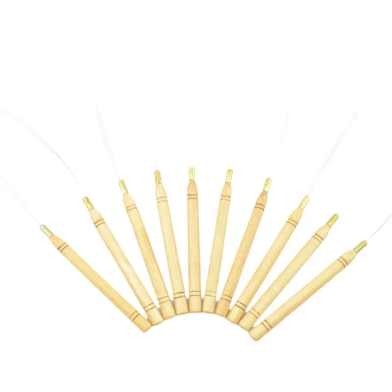 Micro Rings Loop Tool Loop Threader Pulling Needle Used with Hair Plier And Beads for Human Hair Feather Extension Tools