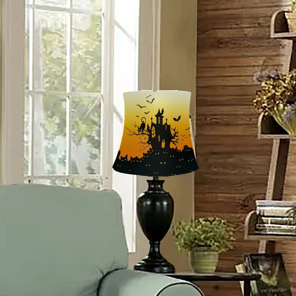 Cool Halloween 3D Pattern Table Lamp Shade Custom Bedside Lampshade Washable Table Lamp with Shade Light Cover Living Room