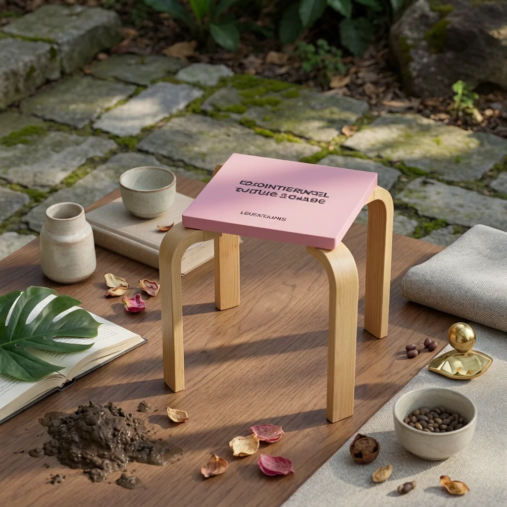 banquinho-rosa-com-bordas-arredondadas-para-criancas-moveis-infantis-design-simples-facil-de-limpar