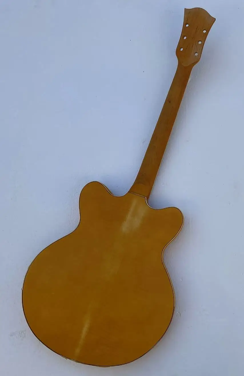 DIY Hofner HCT Verythin Electric Jazz Guitar Flame Maple Top Back&Sides without Hardwares in Stock Discount Free Shipping W2325