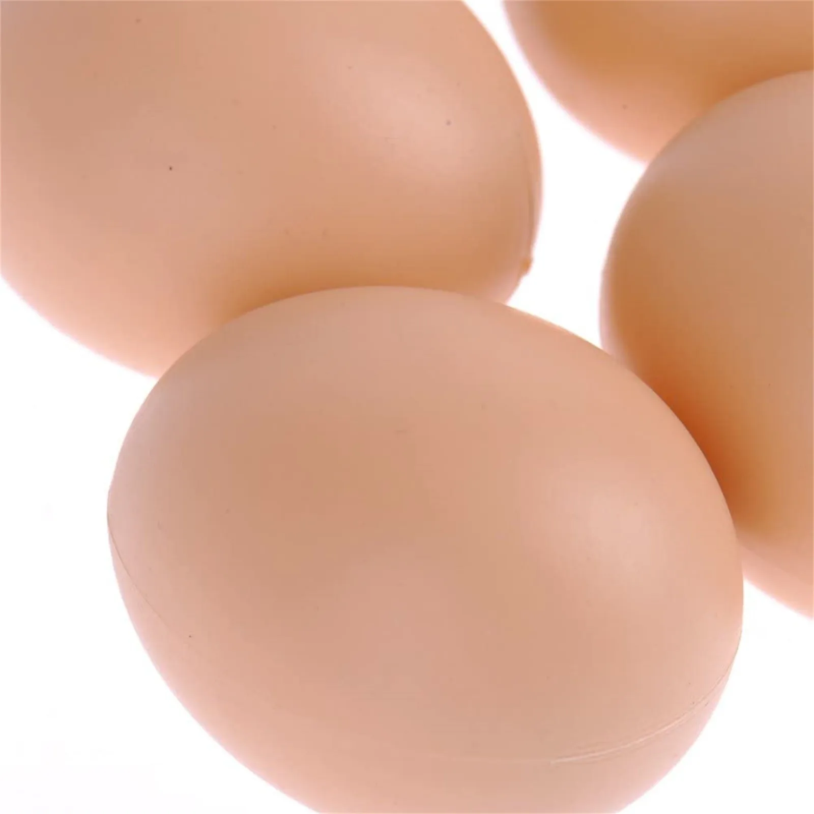 6 Pcs Mannequin Hatching Egg Hen Poultry Hatch Breeding Simulation Fake Plastic Artificial Eggs Encourage Hens To Lay Eggs