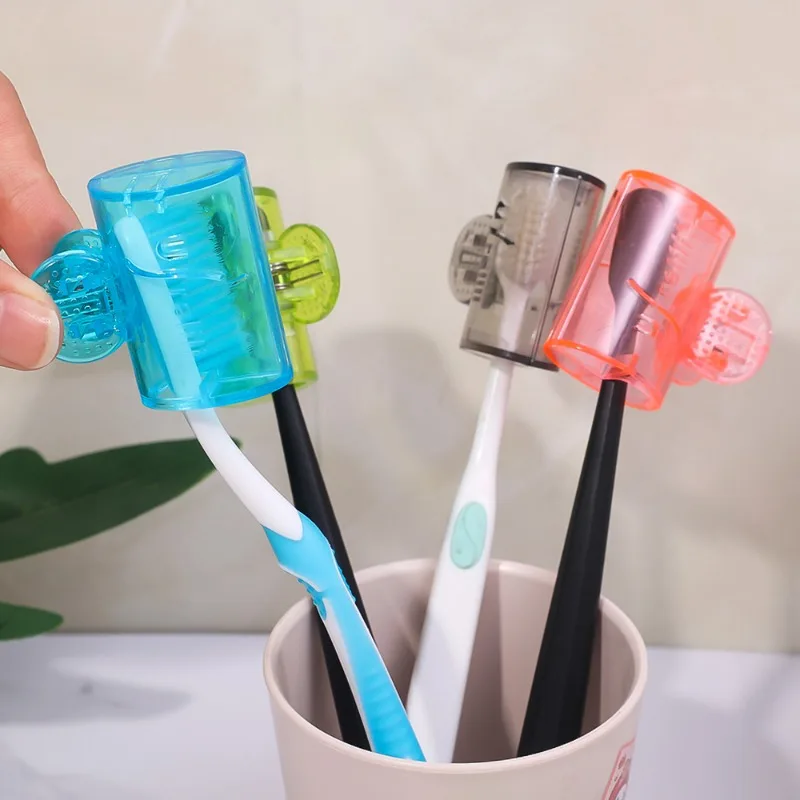 10/1PCS Portable Toothbrush Head Cover Clips Plastic Dustproof Toothbrush Head Protector Cap Travel Camping Bathroom Accessories