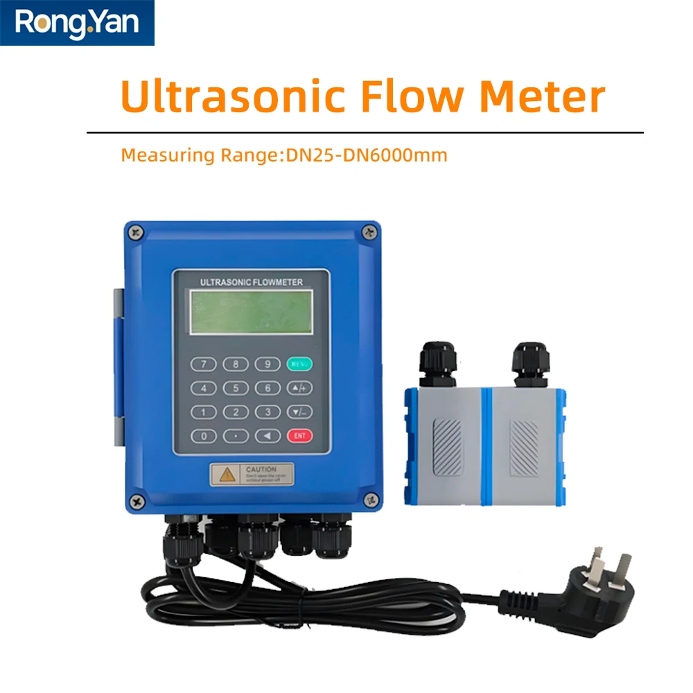مقياس التدفق بالموجات فوق الصوتية TUF-2000B TS-2/TM-1 DN25-DN6000mm الحائط تدفق المياه متر محول السائل