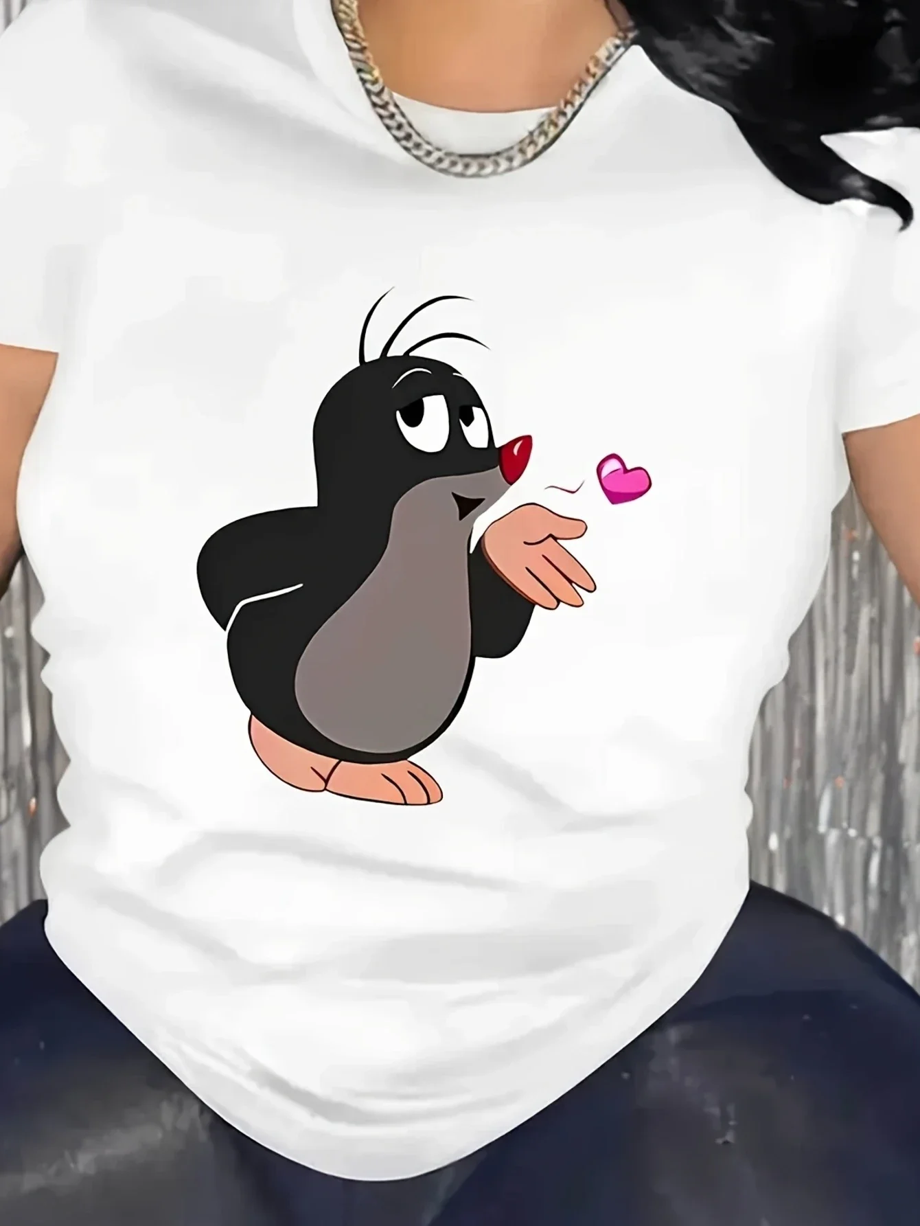 

Женская футболка больших размеров, одежда с короткими рукавами и графикой, свободный и повседневный, мягкий и удобный, дышащий, для занятий спортом на открытом воздухе