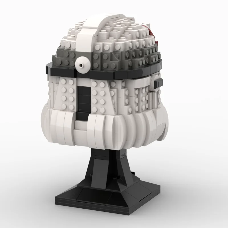 Juguete de construcción MOC, serie de guerra espacial, modelo de casco blanco, juego de figuritas de 672 piezas, juego de juguetes de ensamblaje creativo, regalo de vacaciones