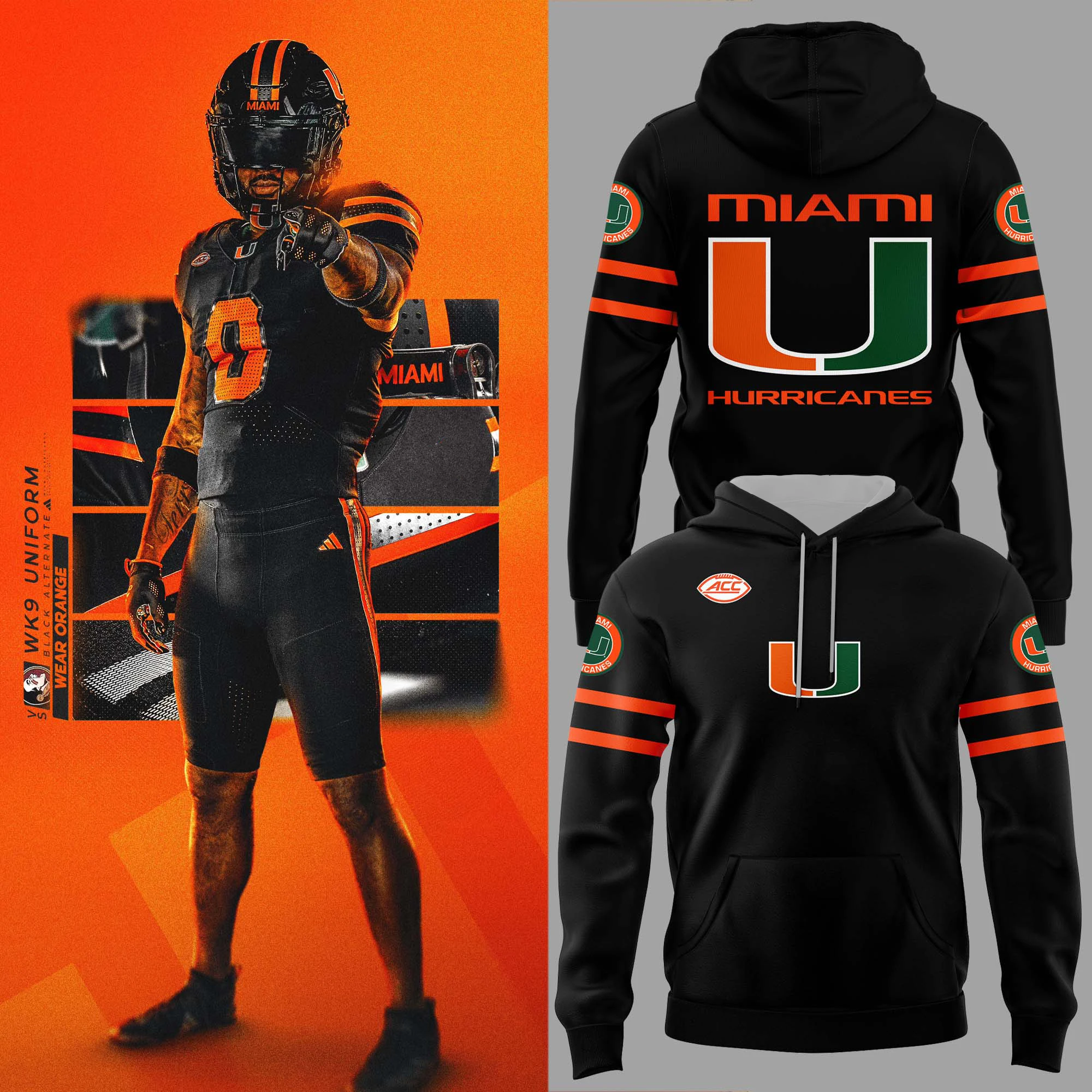 24/25 Football Pull-over Hoodie Miami Tornado Matching Outfits Sports Leisure Outdoor Men's and Women's Oversized Casual Tops