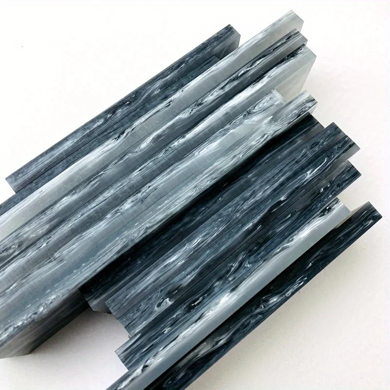 1 قطعة DIY مقبض السكين الفراغات الاكريليك سكين غمد مع نمط الرخام شفرة مثبتة سكين الملحقات 120X40X6.5 مللي متر/160X50X6.5 مللي متر