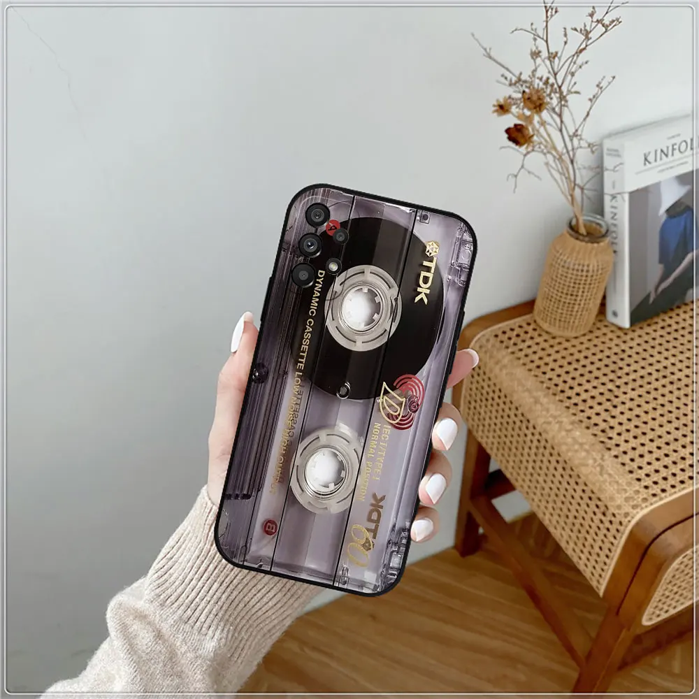Magnetic Radio tape Cassette Phone Case For Samsung Galaxy A52 A54 A53 A55 A51 A72 A71 A73 A90 A80 A42 A35 A34 A33 A32 A31 Cover