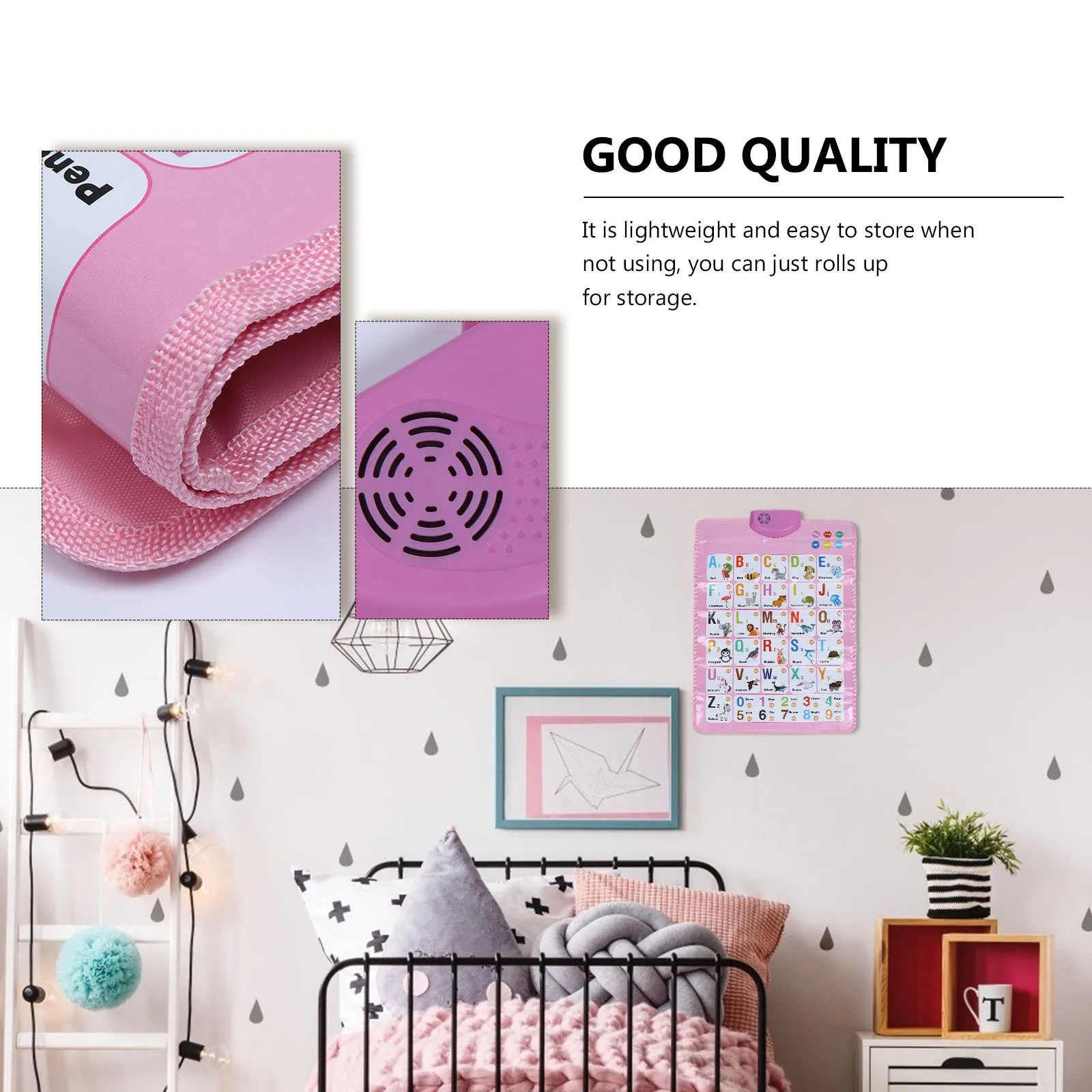 1 قطعة التعليم المبكر الصوت جدار الرسم البياني الملونة الأبجدية خريطة الأطفال تعلم المشارك الإنجليزية الصوت التعليمية #5