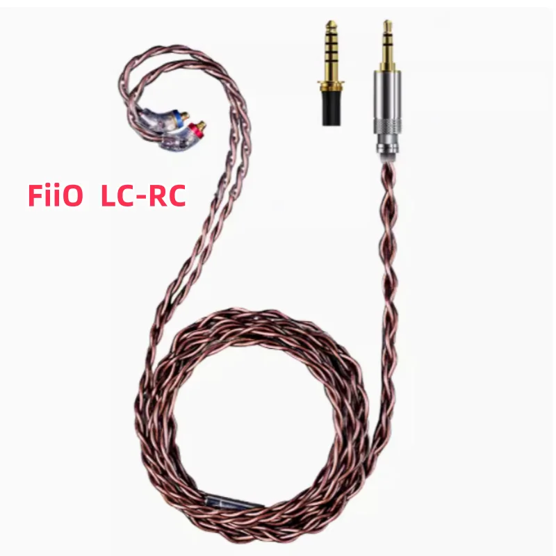 FiiO/LC-RC 2024 High Purity Single Crystal Copper Interchangeable Plug MMCX Earphone Upgrade Cable Balance Cable