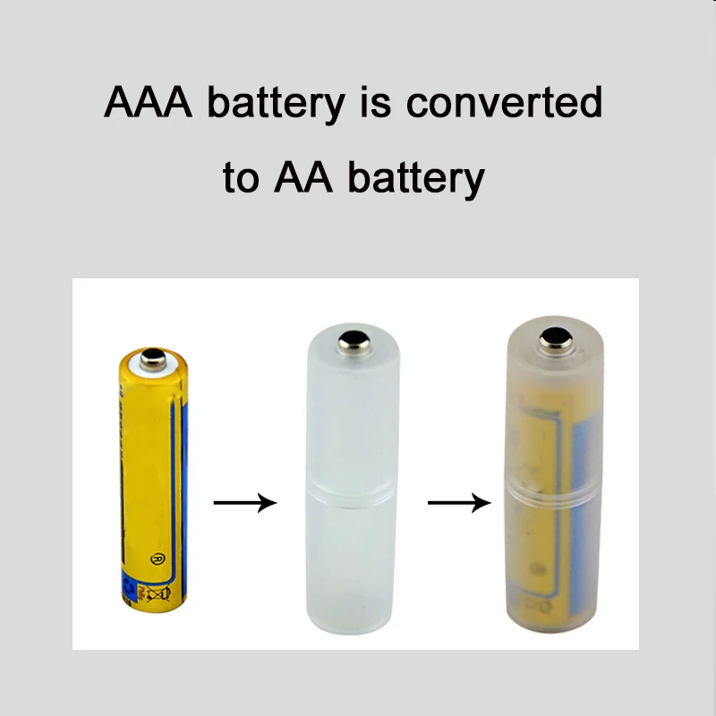 2/4pcs AAA to AA Size Battery Converter Adapter Batteries Holder Negative pole Durable Case Switcher