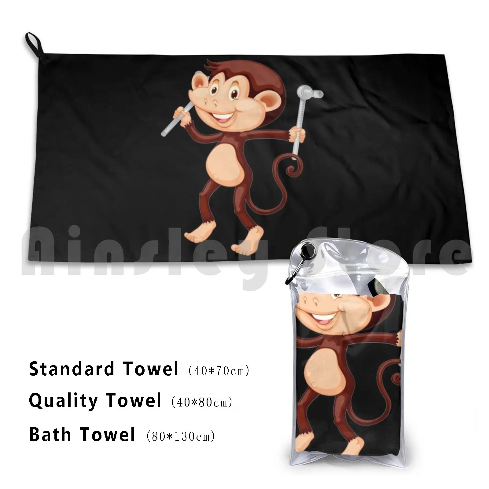 Scaffold Monkey Beach Towel Quick Dry Quality Towel Scaffolder Builder Construction Worker Workman Workwoman
