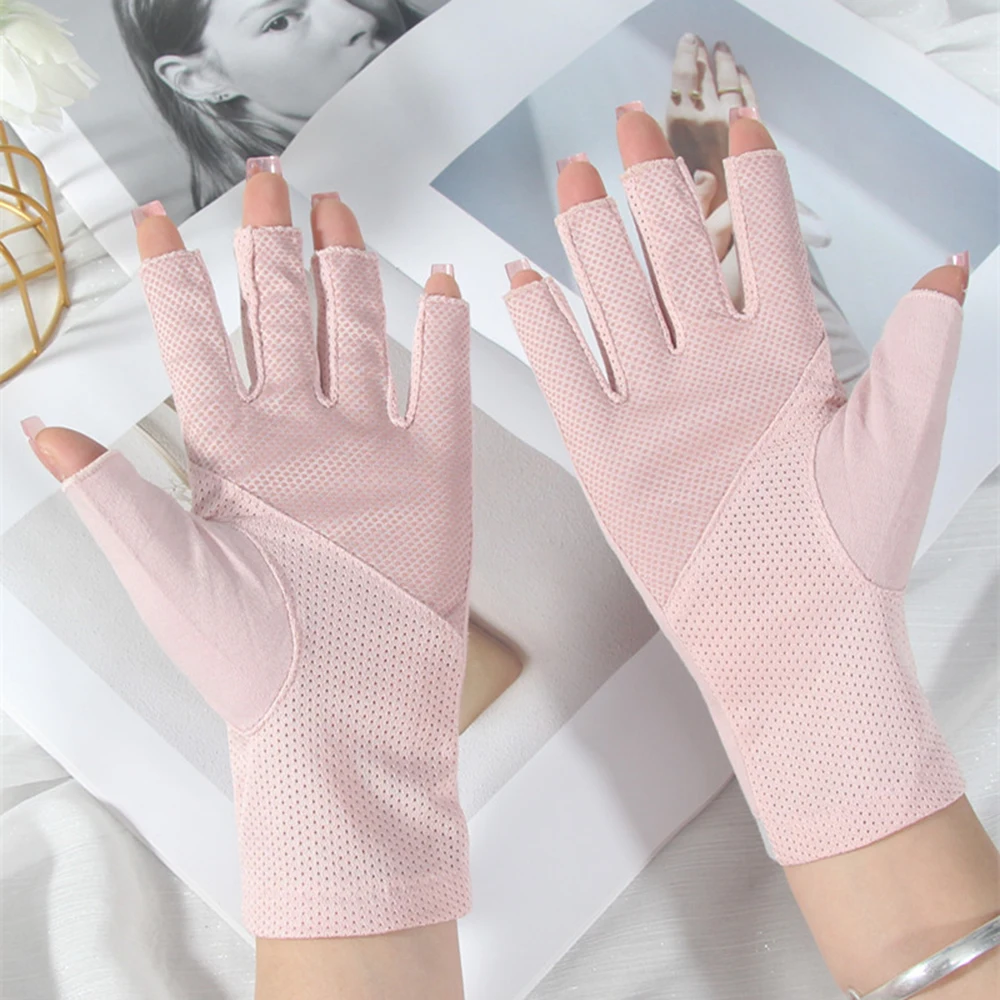 1 Pair Professional Anti UV Gloves for Nail Lamp Light Manicure Gloves 4Colors UV Protection Glove Elastic Breathable Salon Tool